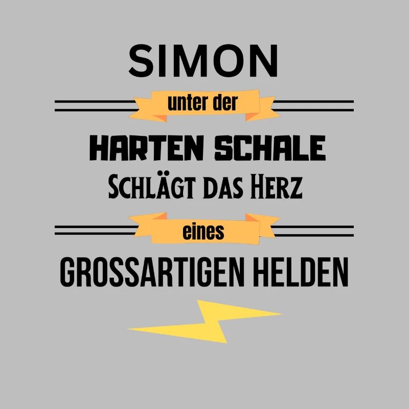 Simon unter harte Schale eines Großartigen Helden