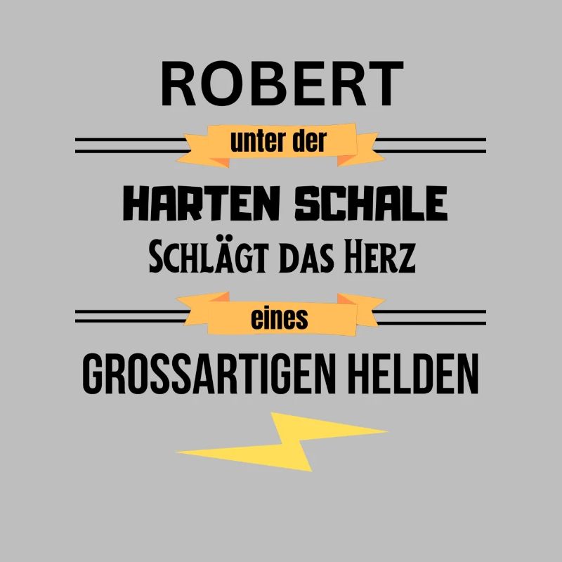 Robert unter harte Schale eines Großartigen Helden