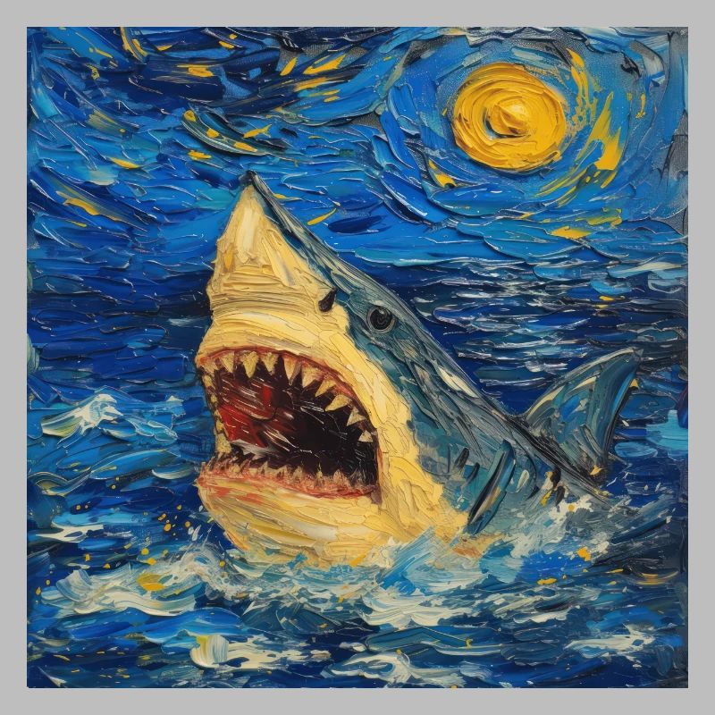 Requin, Requin, Poisson, Van Gogh, Nuit étoilée