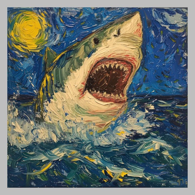 Requin, Requin, Poisson, Van Gogh, Nuit étoilée