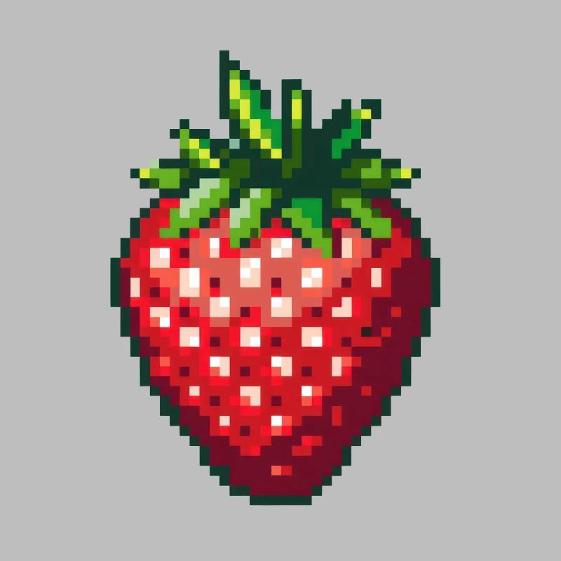 Pixel Erdbeere Sommer Frucht