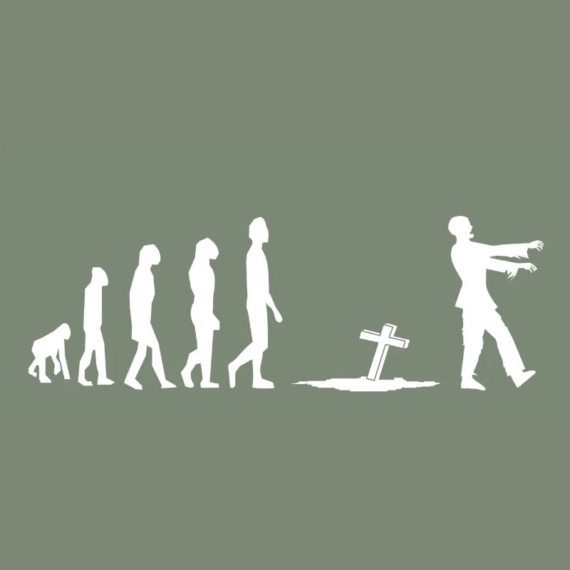 Zombie Evolution Humour Fun