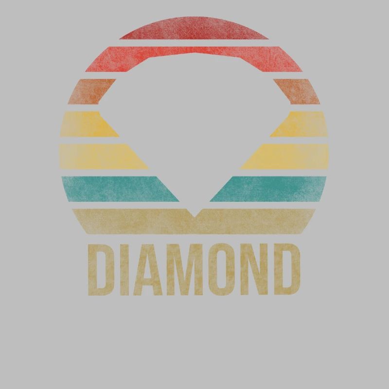 Ruby Gemstone Retro Sunset