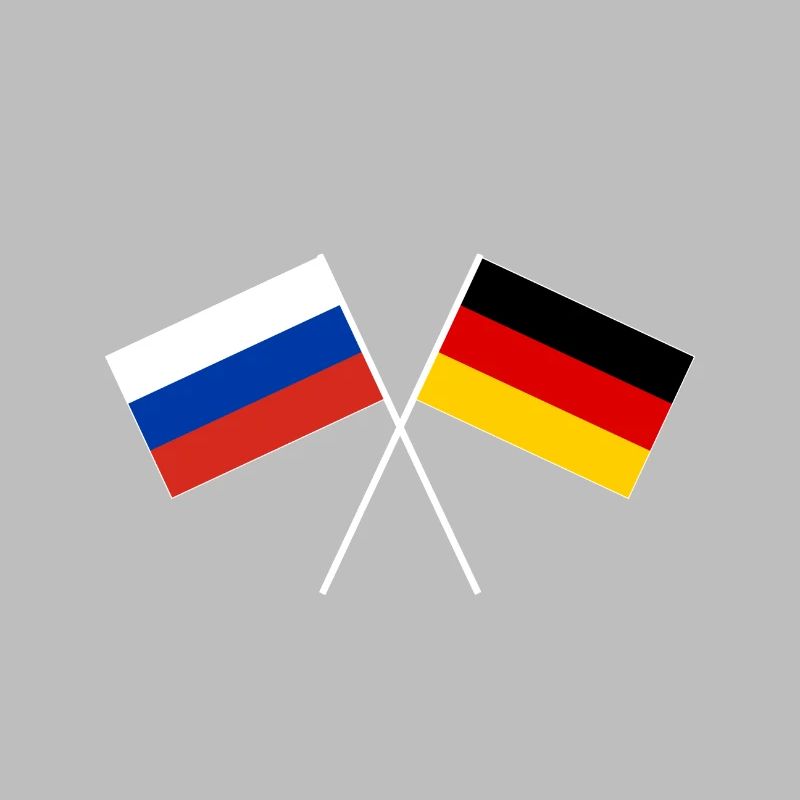 Russie allemagne traversé drapeau drapeau