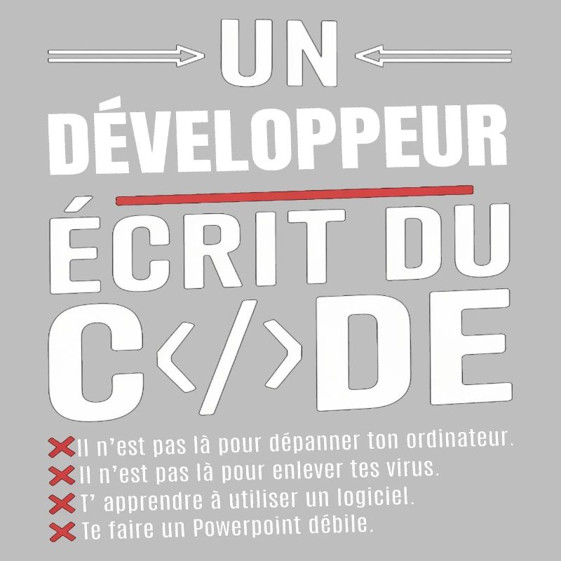 Un développeur écrit du code humour programmation