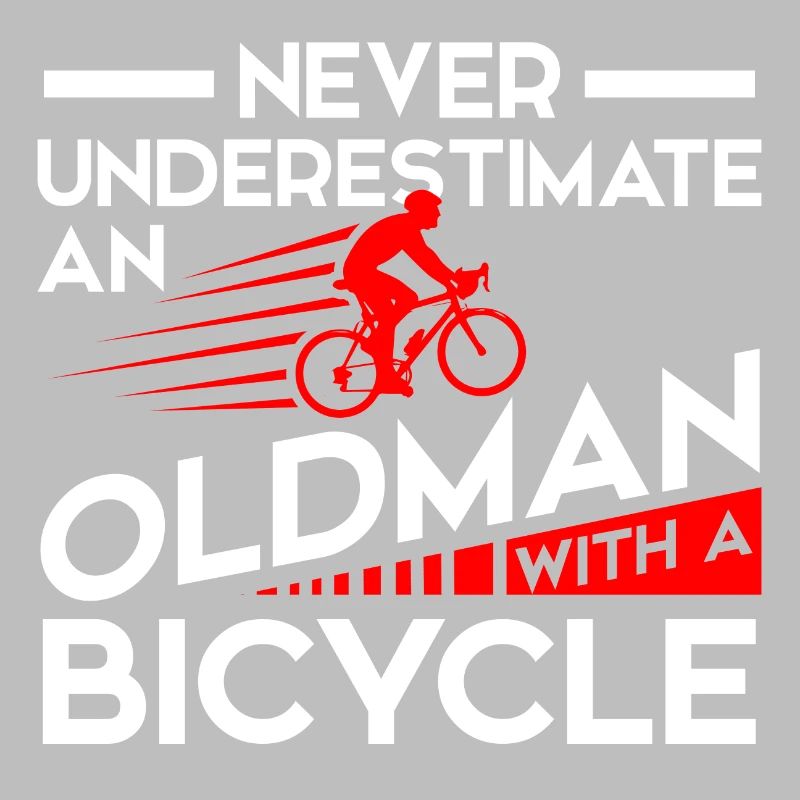 Never Underestimate Old Man with Bicycle