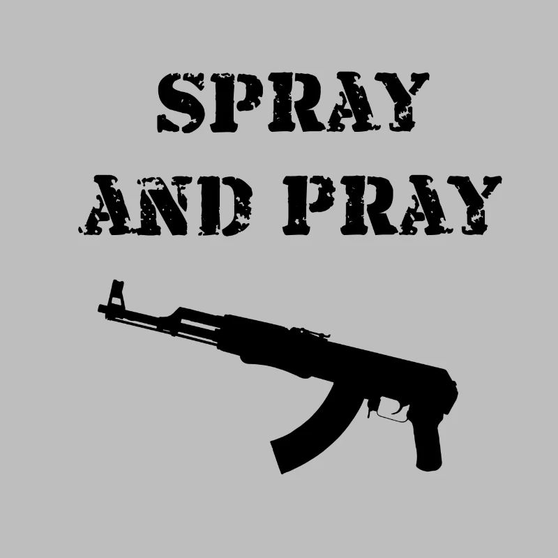 Spray and Pray AK-47 Geschenk Idee