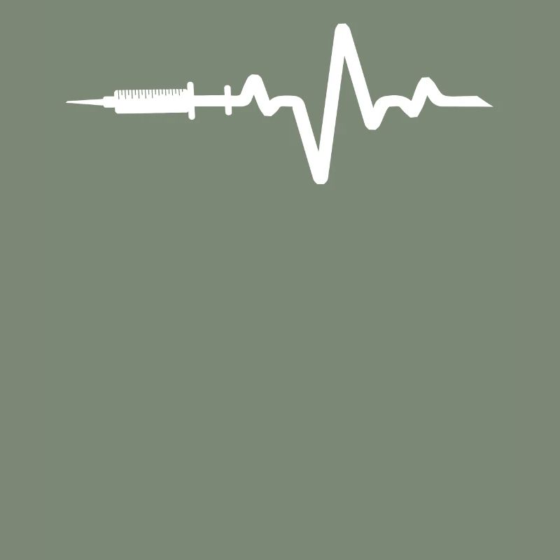 Conception de seringue blanche avec ligne ECG