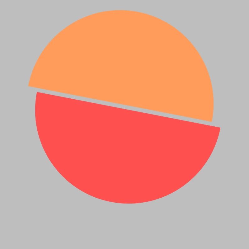 Split Squiggle Orange And Red Design