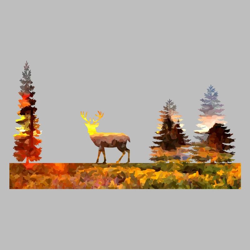 Cerf dans la forêt