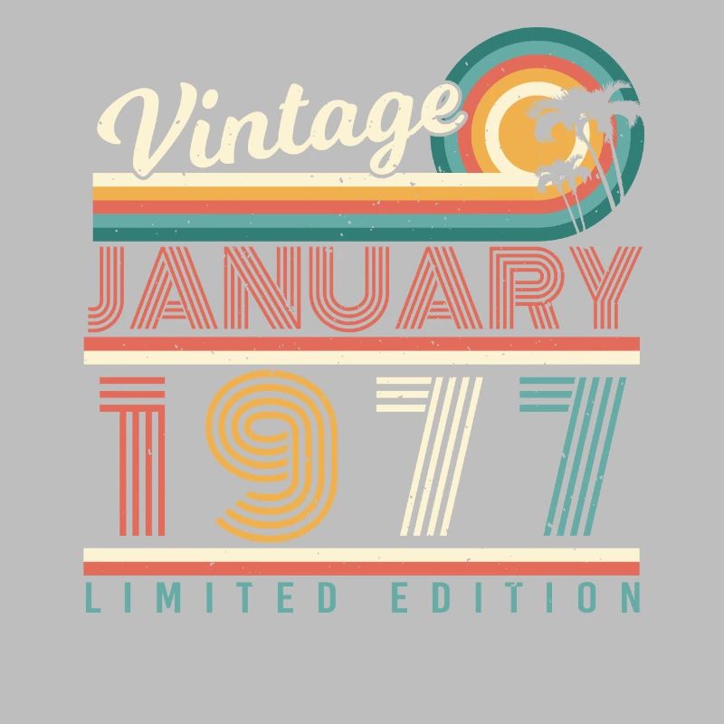 Janvier 1977 Palms Retro