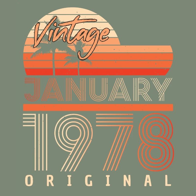 Janvier 1978 Original Retro Palms