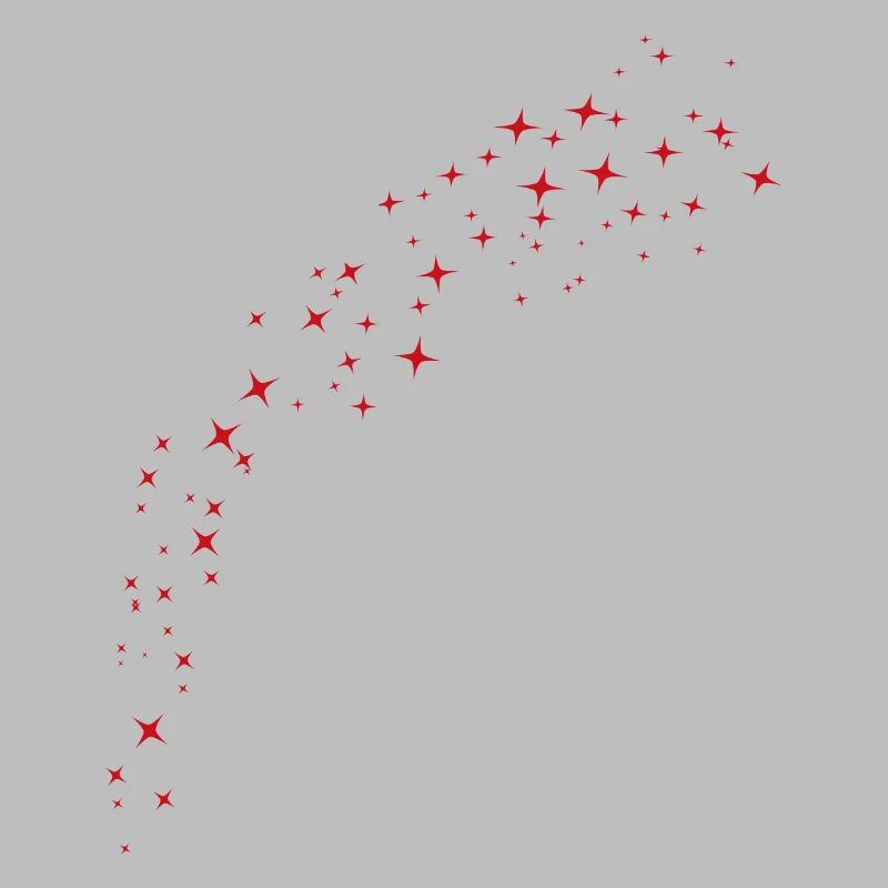 Perfekter Roter Sternenbogen