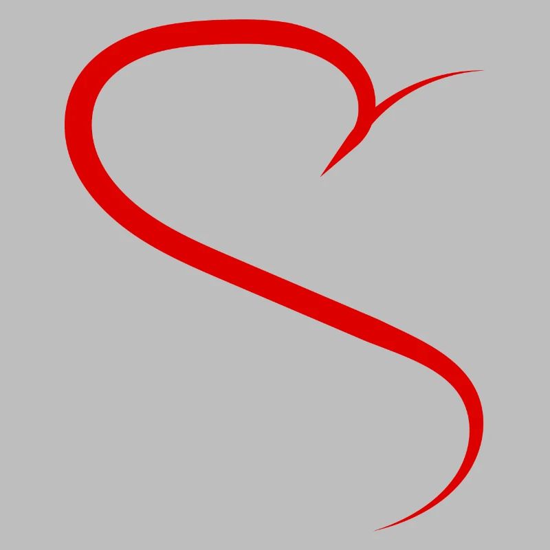 Half Heart Red Design