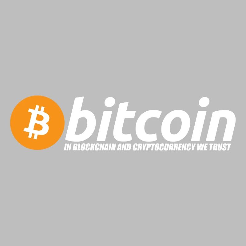 logo Bitcoin avec titre d'appel blanc