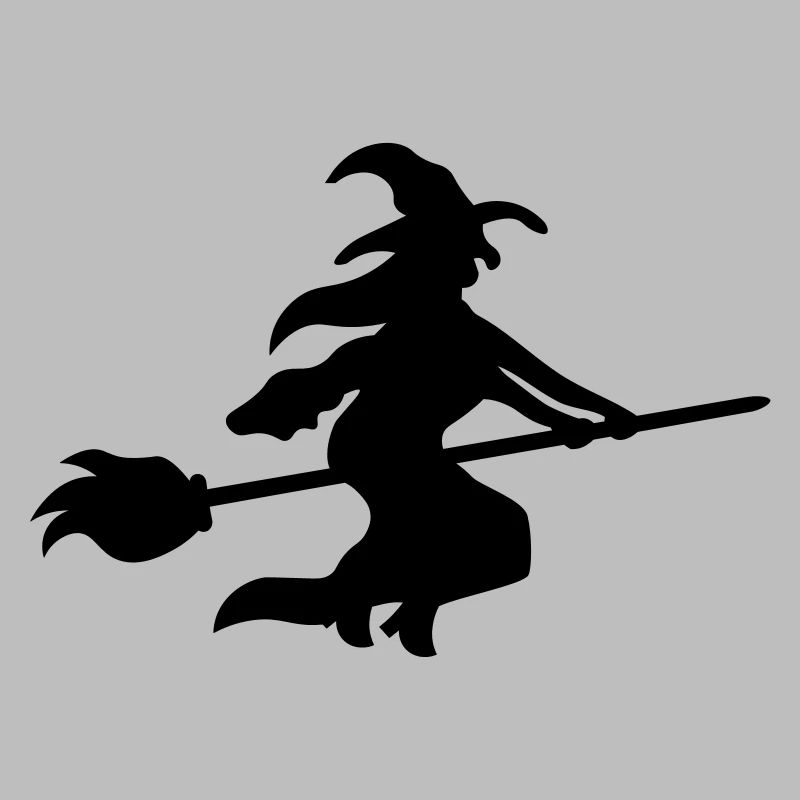 Witch on broom - Halloween