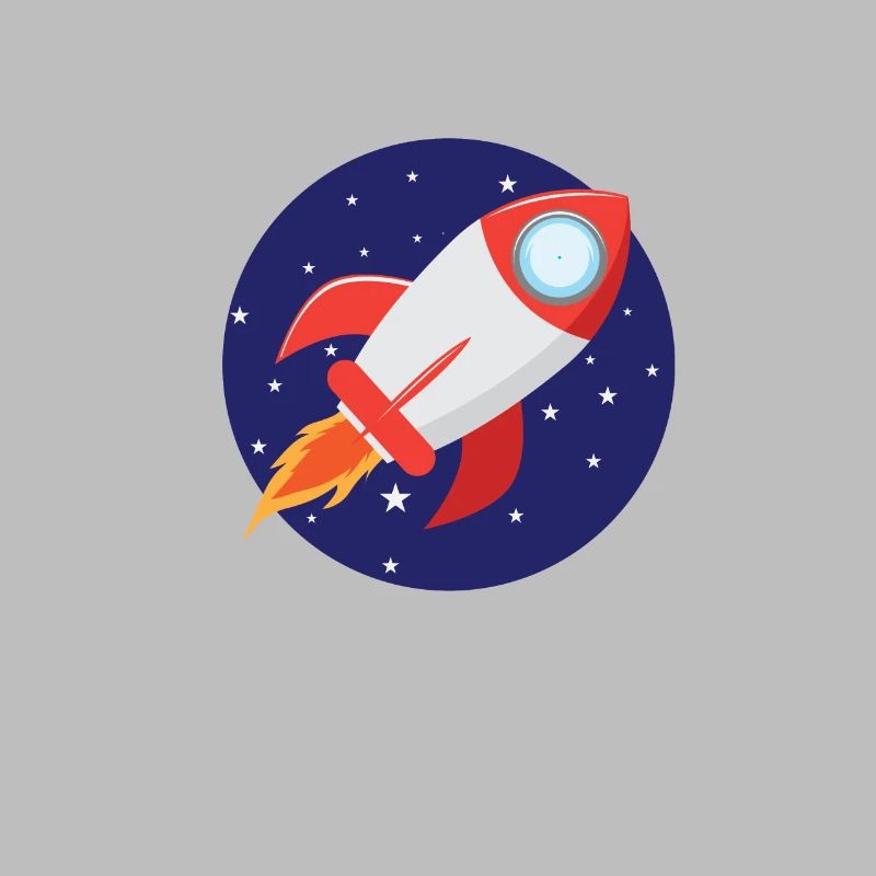 Fusée avec étoiles