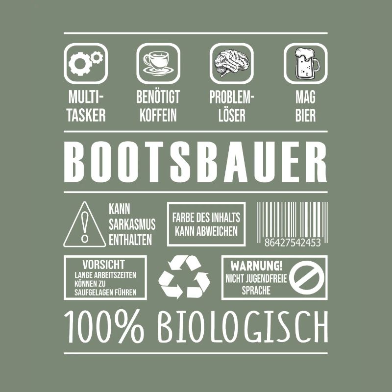 Bootsbauer Beruf Spruch lustig Schiffsbauer