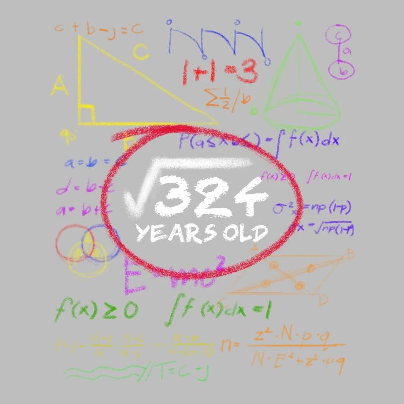 18th Birthday Math Root Calculation Nerd