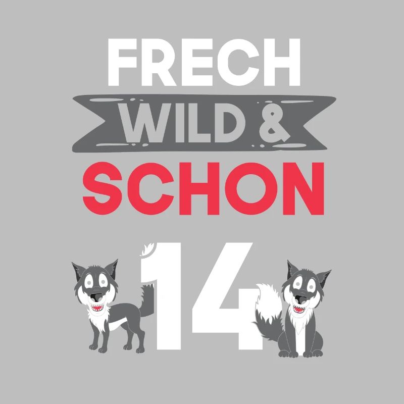 14 Jahre Geburtstag Junge Mädchen Wolf