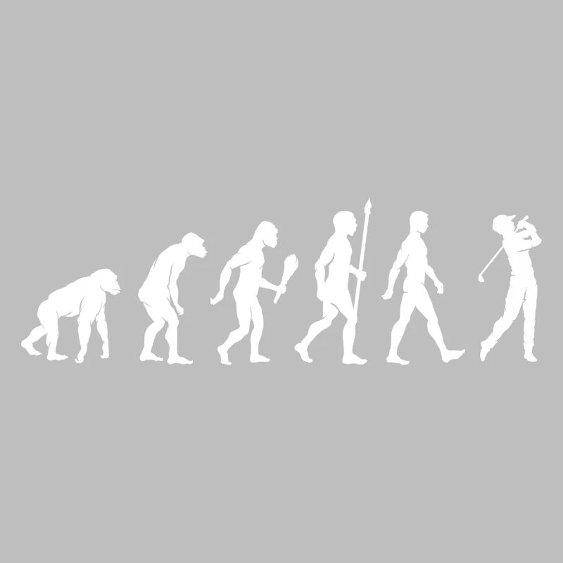 Lustige Golf Evolution Golfspieler Geschenkidee
