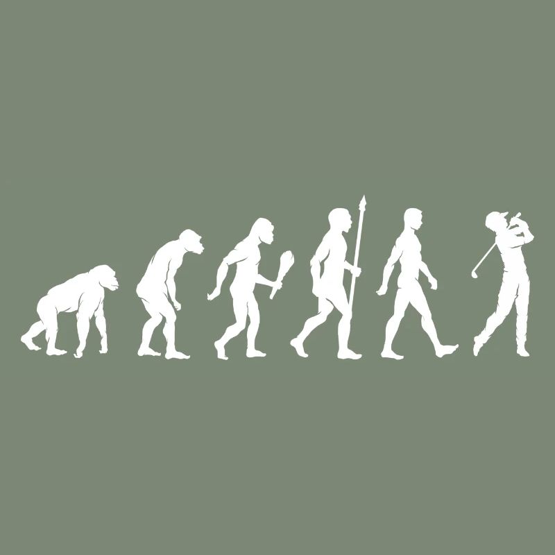 Lustige Golf Evolution Golfspieler Geschenkidee