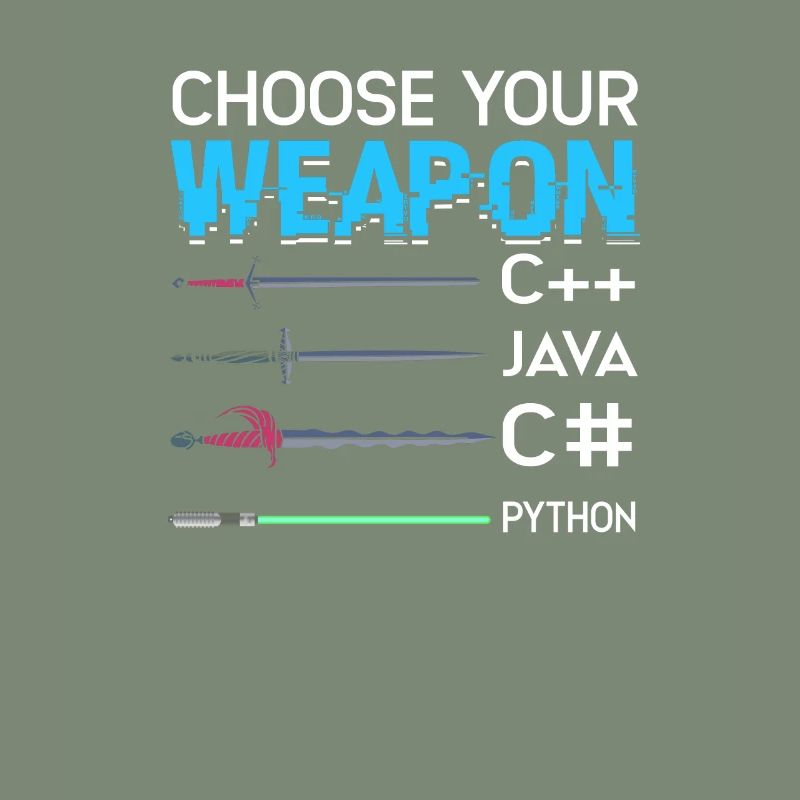 Wähle deine Waffe C++ Java C# Phyton -
