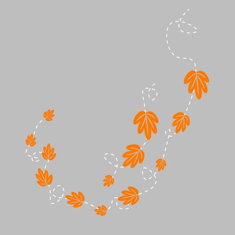 Feuilles d’automne dans le vent