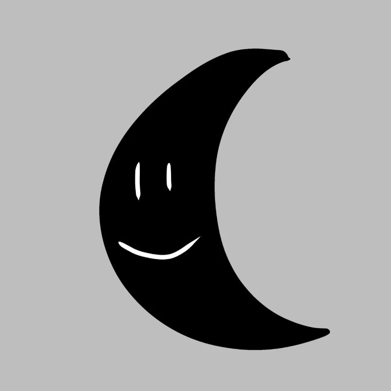 Moon Shape Planet Symbol Face
