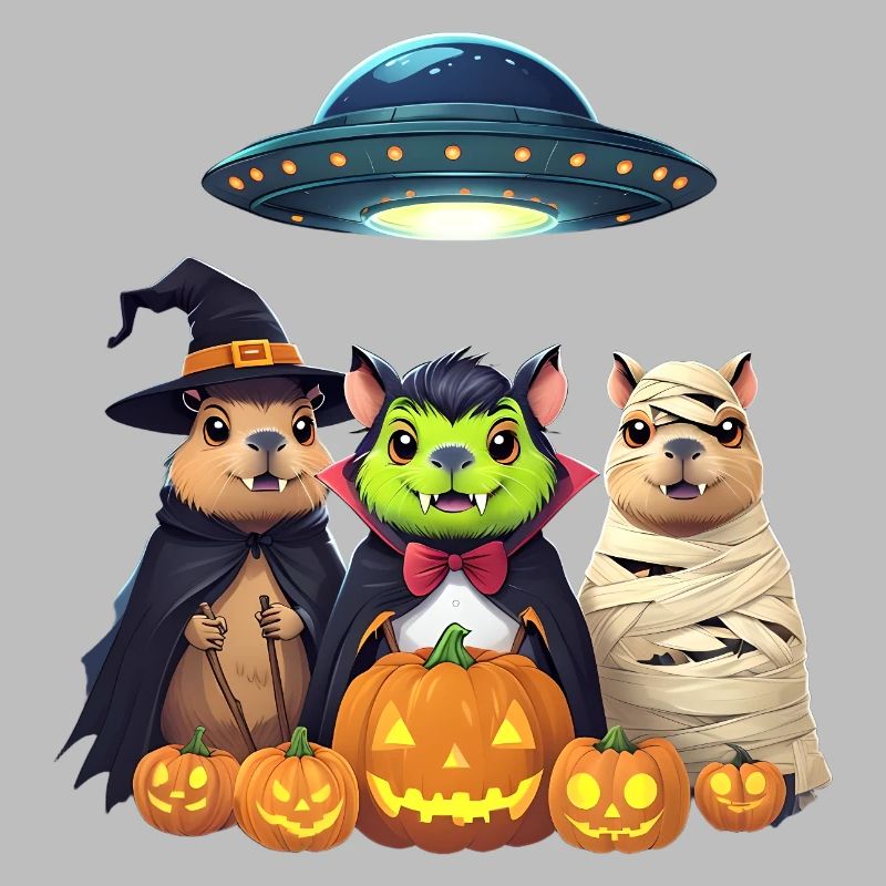 Halloween Capybara Hamster Geist Geschenkidee