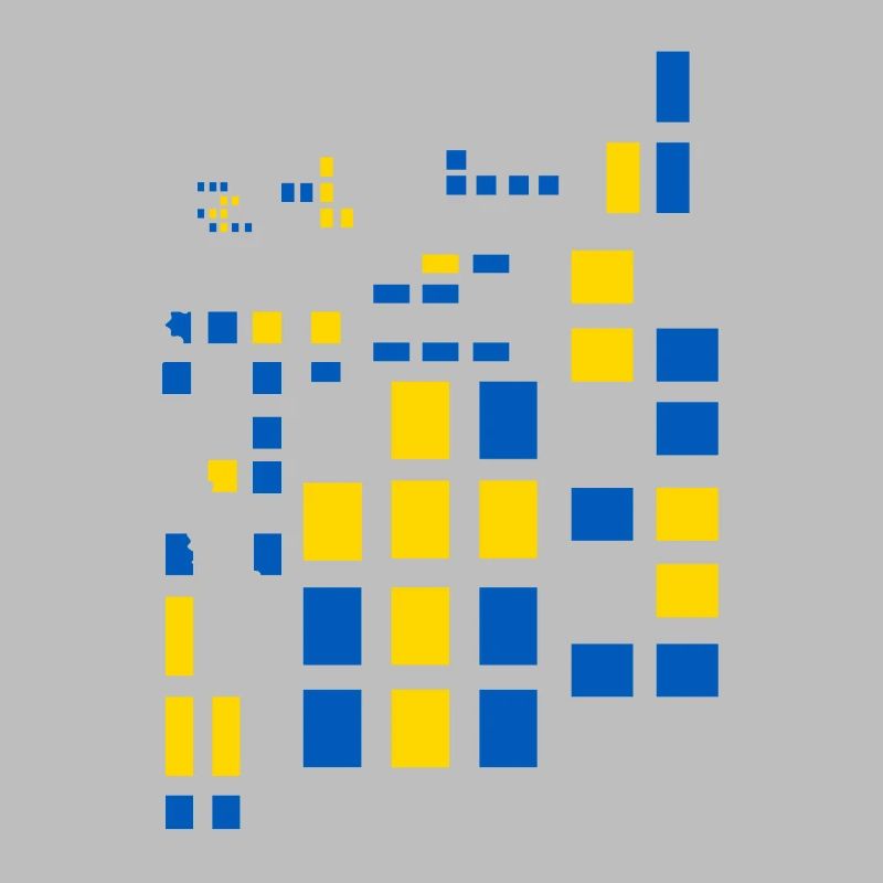 Ukraine Pixel Image Pays Drapeau Couleurs