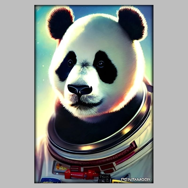 Panda Bear Panda Astronaut Future Sci-Fi Technology