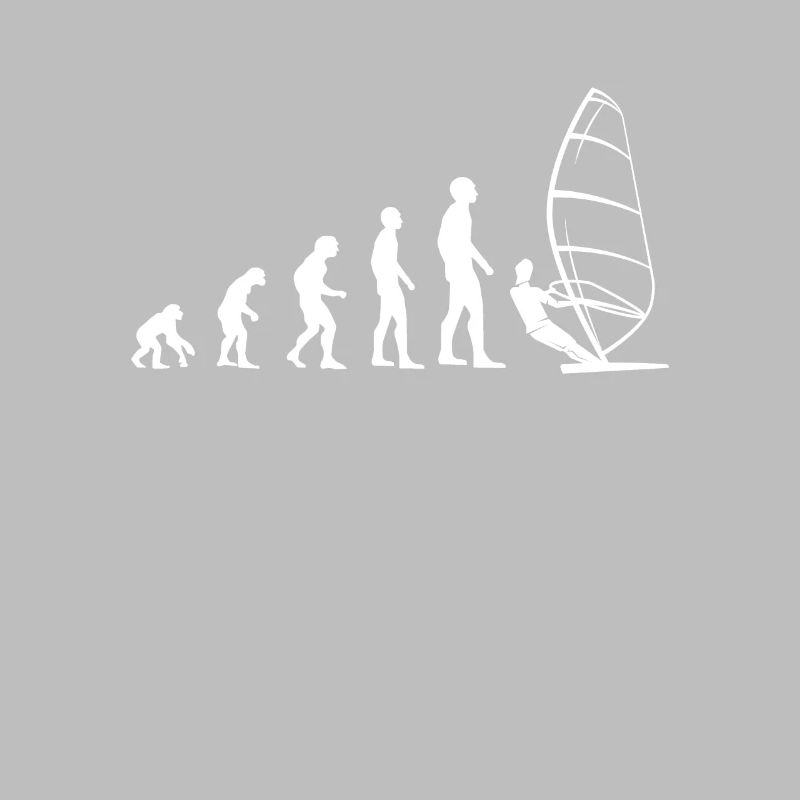 evolution windsurfing humor snowboarder man