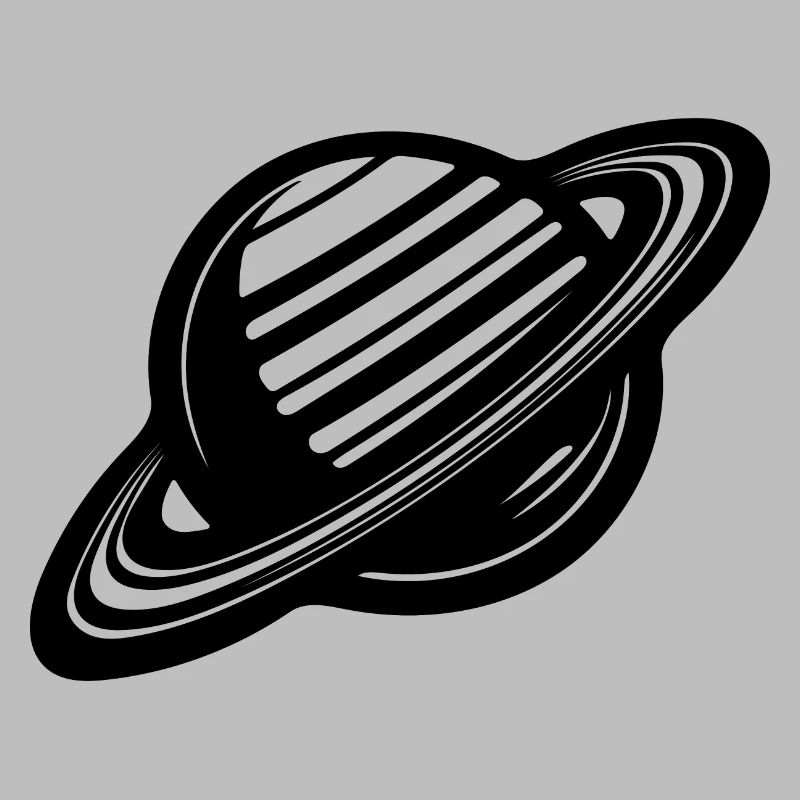 Ringed planet with ring system in the solar system
