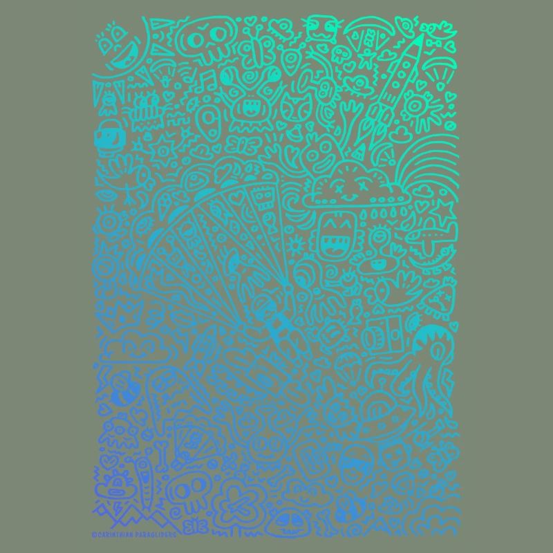 Doodle Paragliders color gradient