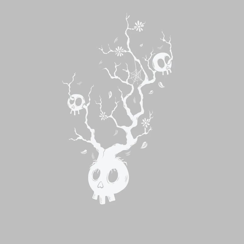Bone Skull Tree Horror Gothic Style