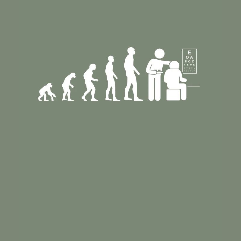 evolution optiker humor personalisiertes geschenk