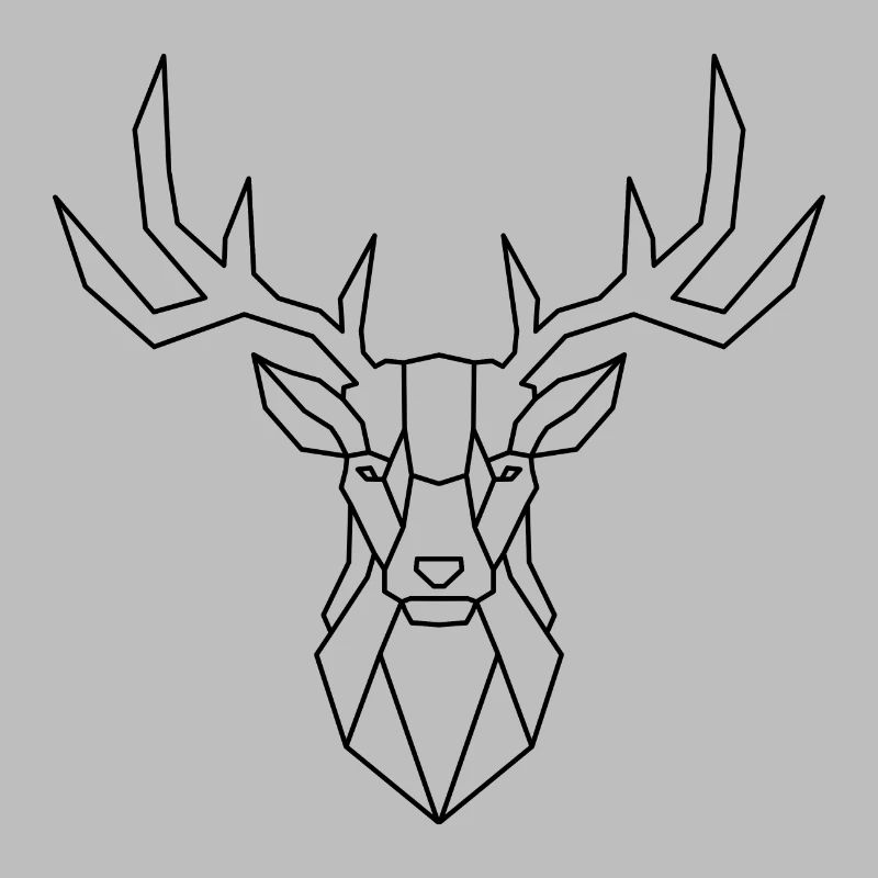 Geometric Deer – Elegance in Polygon Shape