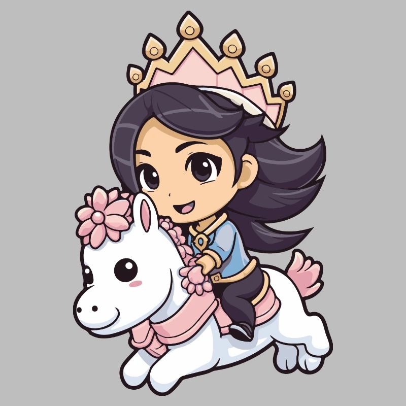 Bande dessinée de cheval de princesse