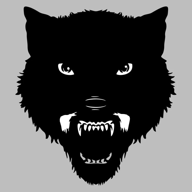 black wolf head
