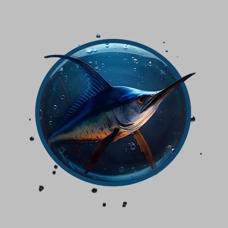 Marlin dans l’eau bleue