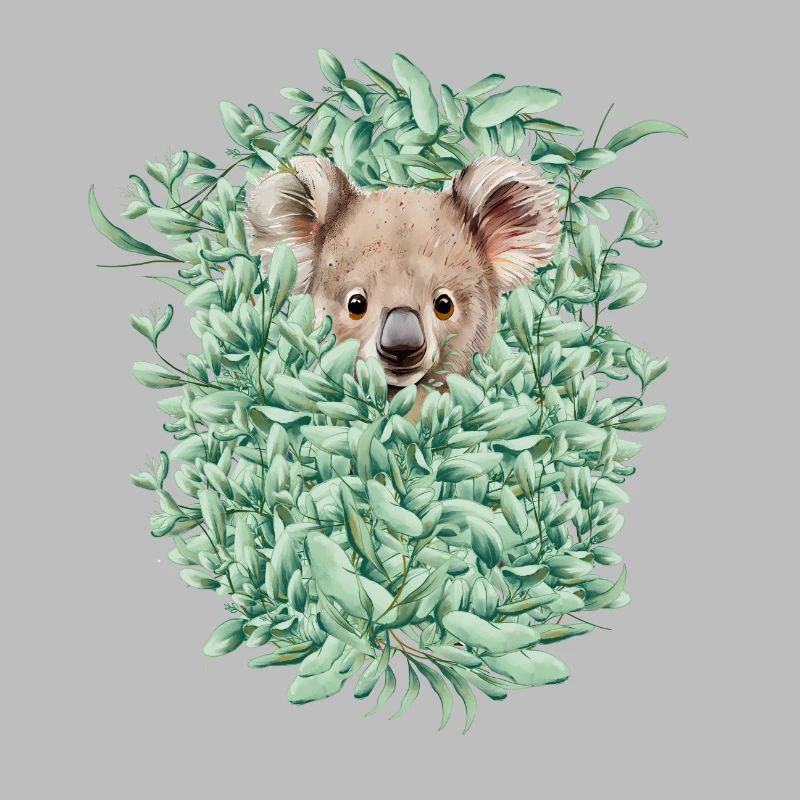 Koala Bear in eucalyptus forest