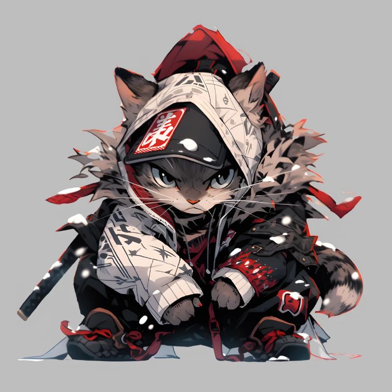 cute samurai cat