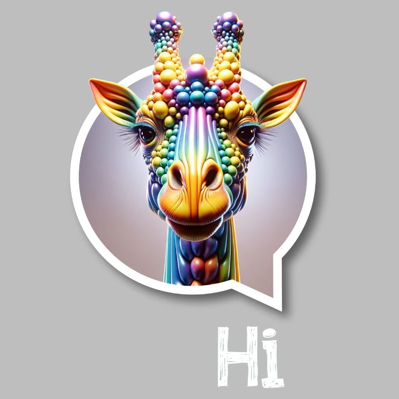 Giraffe diversity CSD regenbogen 3D spruch balloon