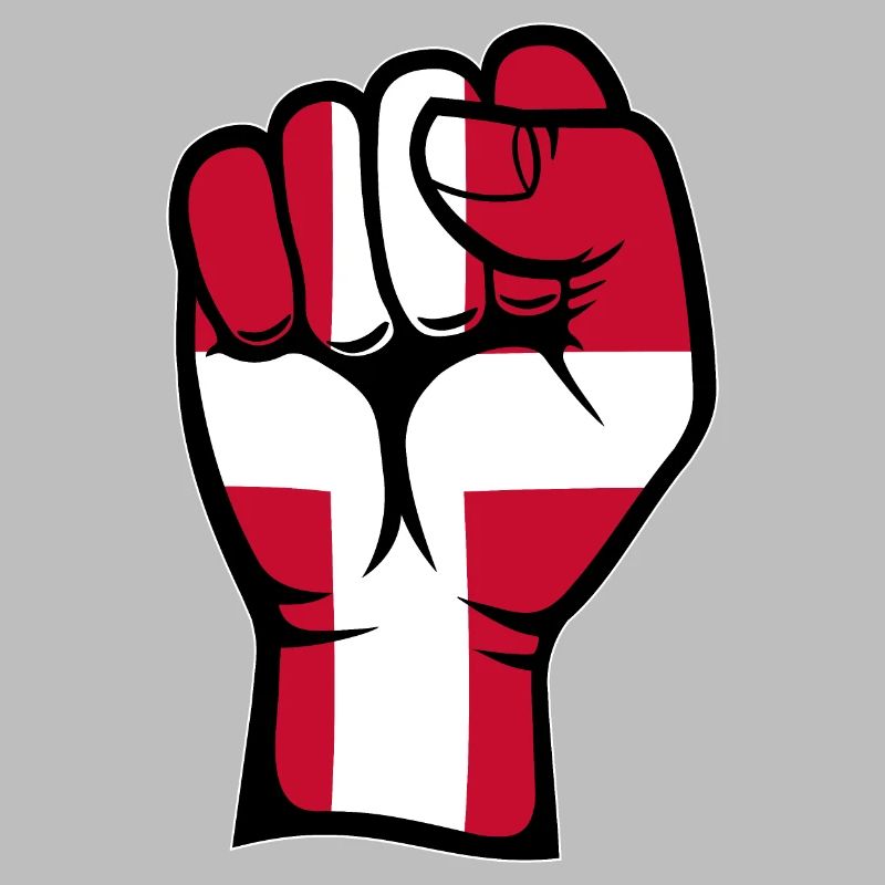 Danemark Drapeau Poing Main Symbole