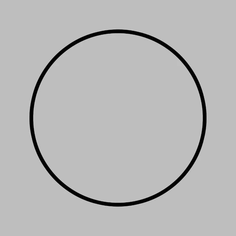Round Circle Black Outline