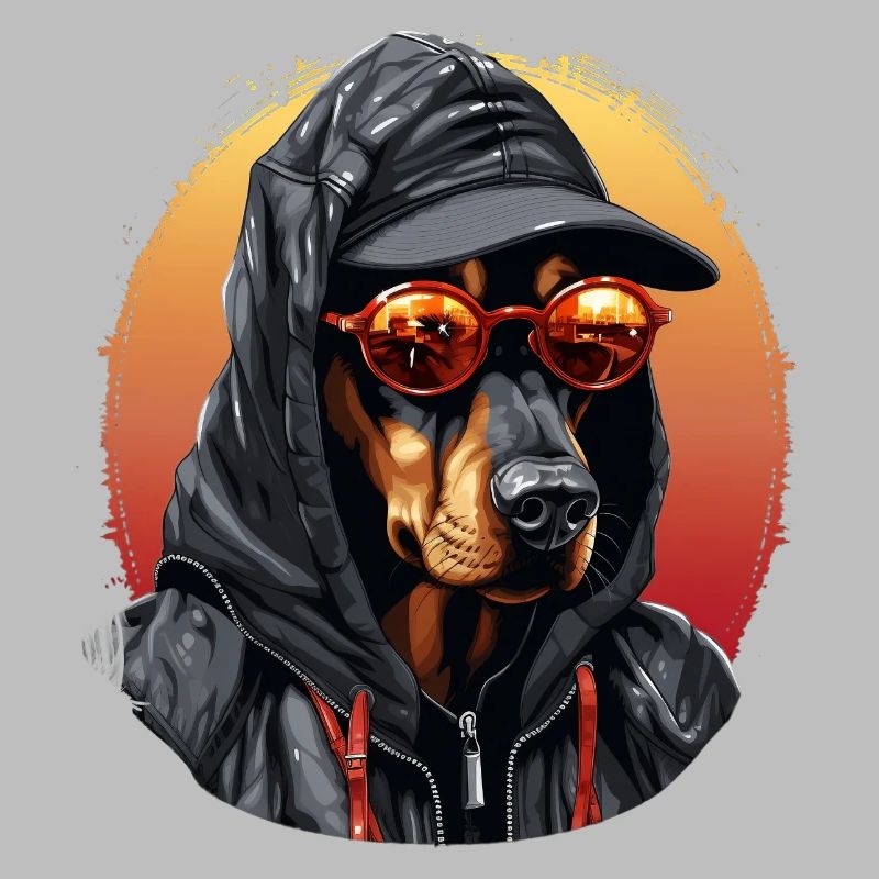 Elegant Doberman – Outline Graphics