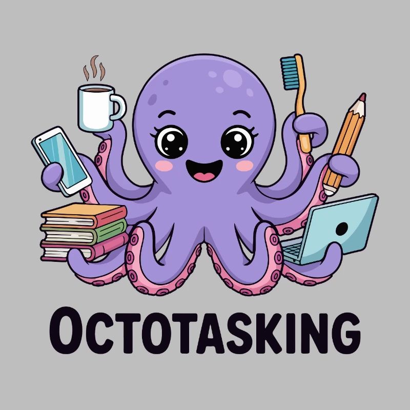 Octotasking Krake im Multitasking Modus