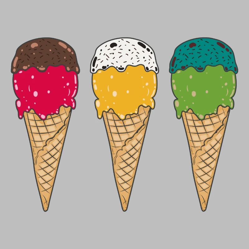 Crème glacée glacée à gaufres glace d’été Feeling