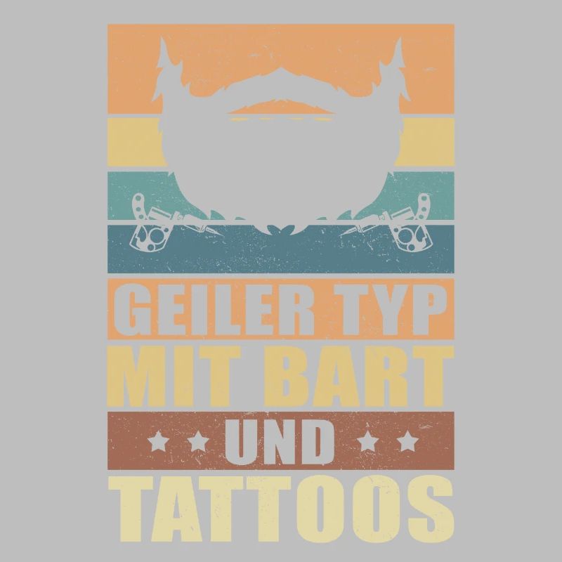 Geiler Typ mit Bart Tattoos Bartträger Geschenk